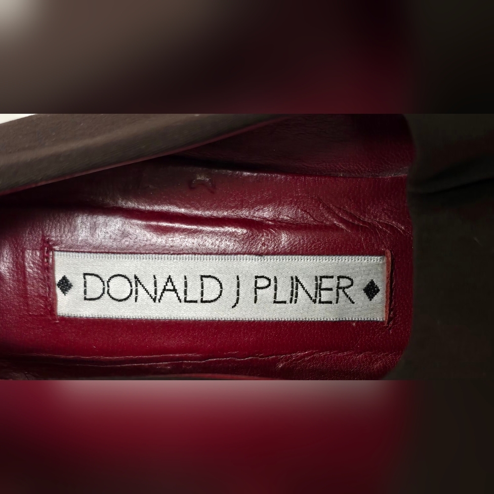 Donald J. Pliner Brown Snakeskin 8 - Picture 9 of 10